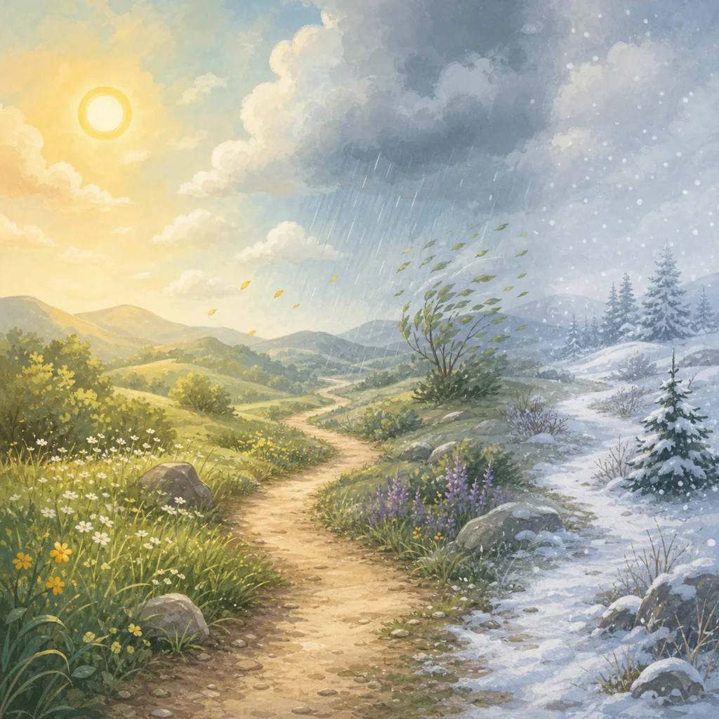 Painted skies over the trail