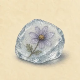 Frozen flower curio