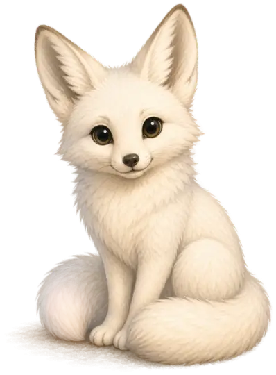 Snow fox companion
