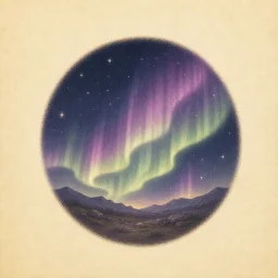 An aurora in the night sky